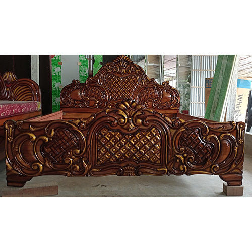 Teak Wood Brown Custom Bed Headboard