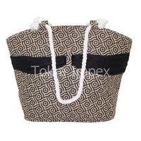 Jute Beach Bag With Twisted Rope Handle