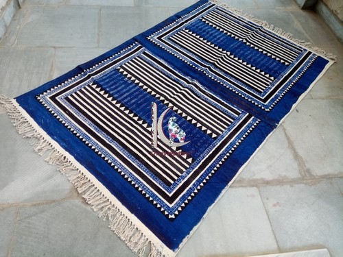 Blue Tassels Rug Design Carpet For Indoor And Outdoor