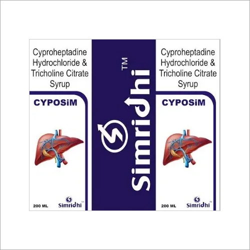 Cyproheptadine Hydrochloride And Tricholine Citrate Syrup