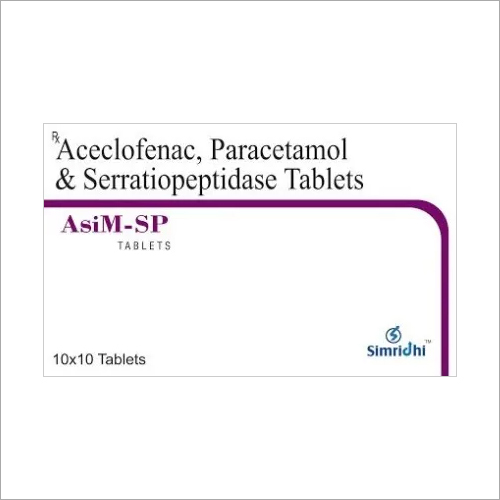 Aceclofenac Paracetamol And Serratiopeptidase Tablets