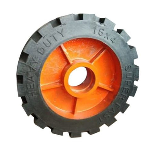 16x4 Heavy Duty Solid Rubber Harrow Wheel