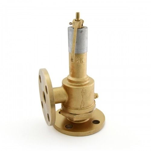 Bronze Spring Loaded Safety Valve (Angle Type) (Flanged Ends) Application: Steam