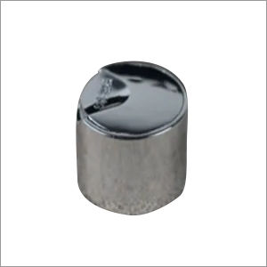 Shiny Silver Disc Top Cap