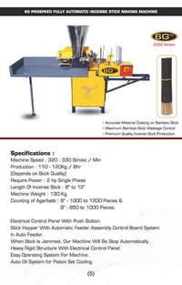 Kio 6g Pro Speed Fully Automatic Incense Stick Making Machine