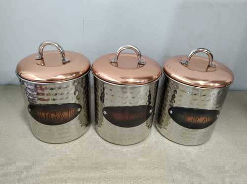 Copper Canister (For Tea Suger & Coffe)