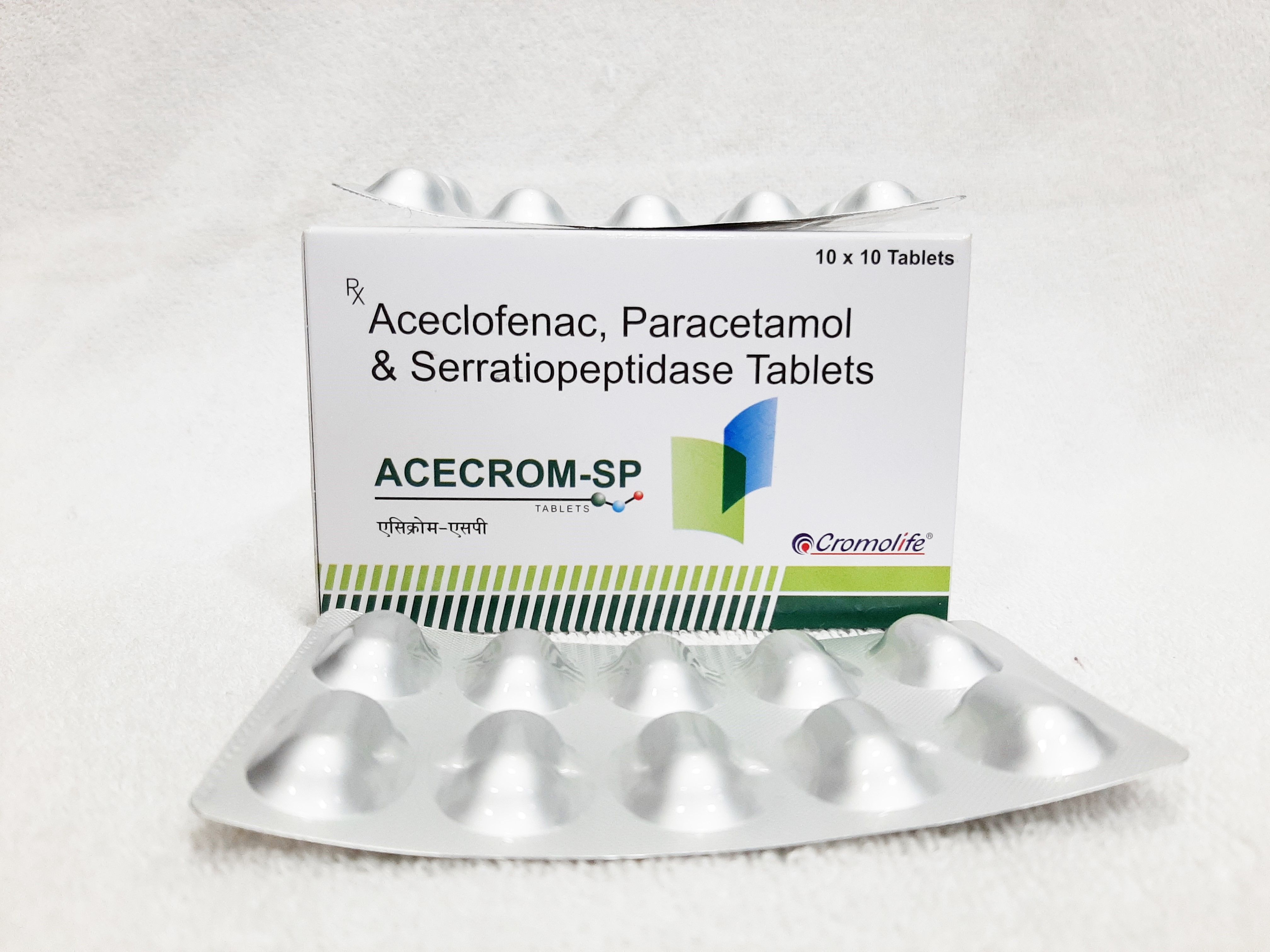 Aceclofenac, Paracetamol & Serratiopeptidase Tablet