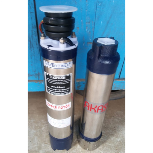 1 Hp Borewell Submersible Pump - Color: Silver