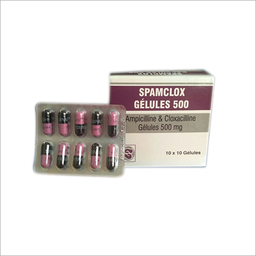 500 mg 10 X 10 Spamclox Ampicillin and Cloxacillin Geluses
