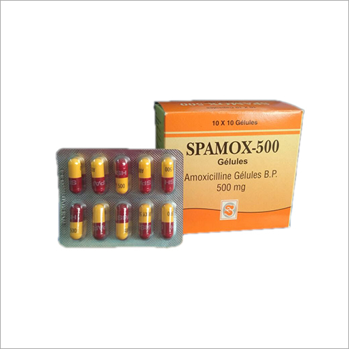 500 mg Spamox Amoxicillin Capsules
