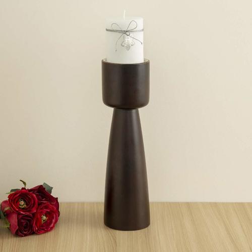 Brown Wooden Candle Holder