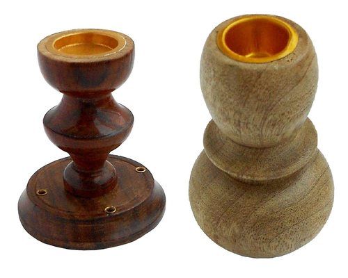 Brown Wood Wooden Incense Stick And Candle Holder Burner Ash Catcher Natural Design Each 1