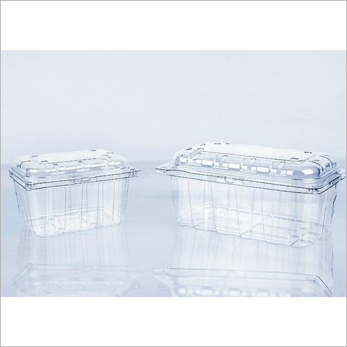 Plastic 250 Gm And 500 Gm Fruit Punnet Hinged Box