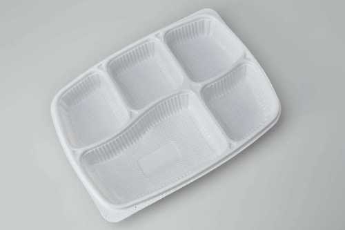 5 CP Disposable Plastic Food Meal Tray