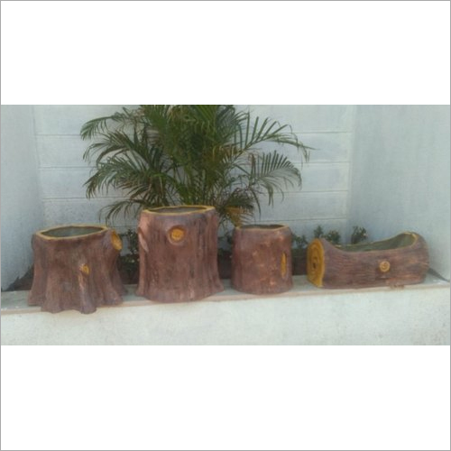 Wooden Textured FRP Pot