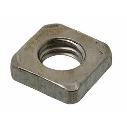 Square Nut - Stainless Steel, Square Head Type, Silver Color, Chrome Plating | Ideal for Engineering, Railway, and Machine Manufacturing