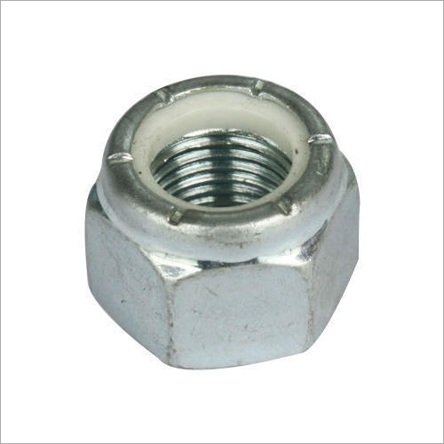 Nylock Nut - Stainless Steel, Hex Head, Silver Color | Nylok Surface, Versatile for Fitting and Fastening in Engineering and Electrical Industries