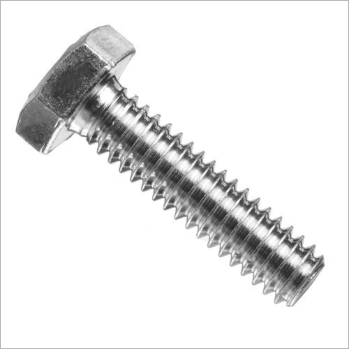 Stainless Steel Hexagon Bolt - Stainless Steel, Hexagon Head, Silver Color, Chrome Plating | Corrosion Resistant, Durable, High Strength