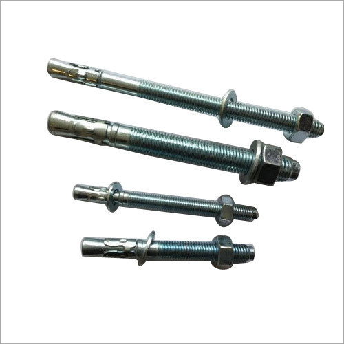 Hot Dip Anchor Bolt - Stainless Steel, Silver Color, Chrome Plating | High Tensile Strength, Durable Finish, Dimensional Accuracy