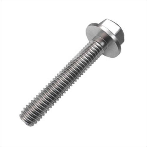 Stainless Steel Flange Bolt - SS Grade, Chrome Plated, Silver Finish | High Reliability, Durability, Suitable for Multiple Industries