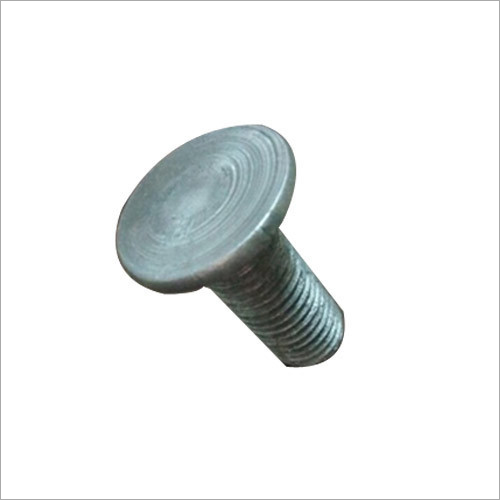 MS Round Bolt - Steel, Various Sizes, Silver Color, Chrome Plated Surface, Ideal for Fastening in Industrial Applications