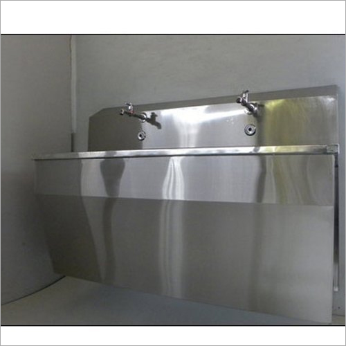 Wall Mounted Scrub Station - Stainless Steel, 3 Feet Height x 5 Feet Length | Dual Foot Operated, Bacteria Contamination Prevention, Easy Installation and Maintenance