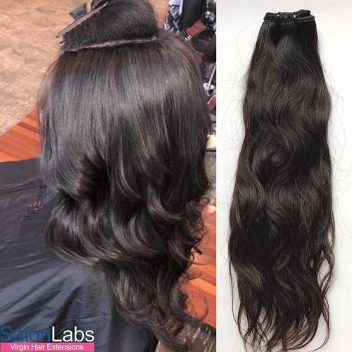 Remy Hair Natural Wavy Machine Weft