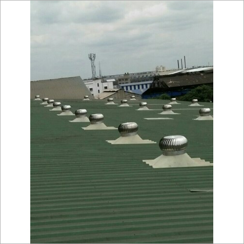 Wind Driven Turbo Ventilator Motorized With Fiber Base