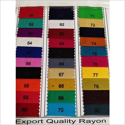 Multiple Plain Dyed Rayon Fabric