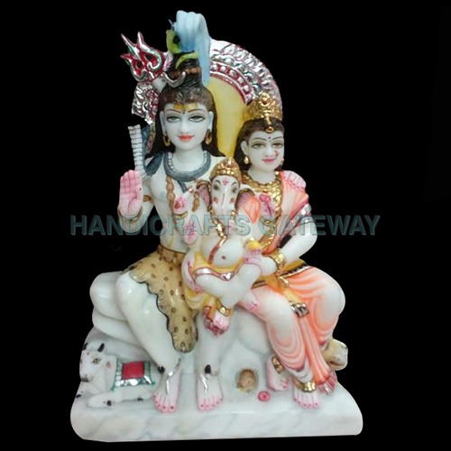 Stone Shankar Parvati God Statues