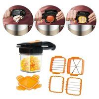 Plastic Vegetable Dicer Chopper 5 in 1 Multi-Function Slicer with Container Onion Cutter Kitchen