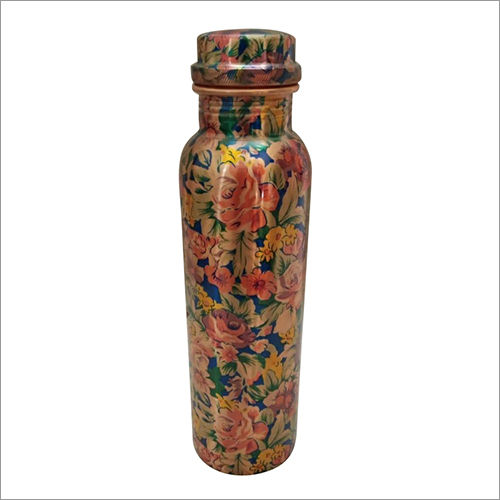 Metal Designer Print Copper Bottle