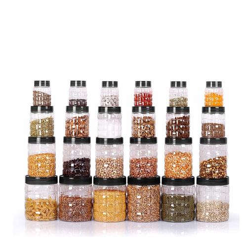 300 ml, 700 ml, 1400 ml Plastic Utility Container  (Pack of 24, Multicolor)