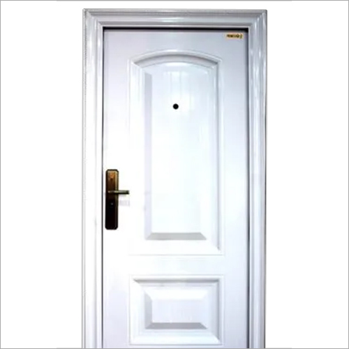 Wooden Single Door - 2050 mm X 960 mm Silver Color Plain Design Left Lock Handle Position Standard Size Entry Door