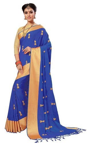 Pink Silk Embroidered Work Saree
