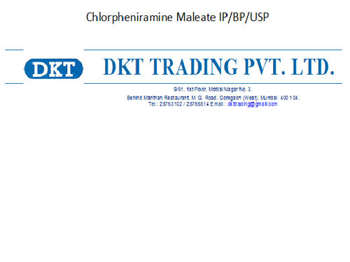 Chlorpheniramine Maleate IP/BP/USP