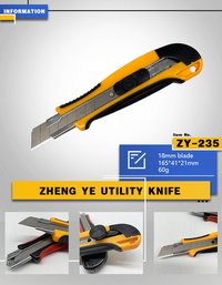 18mm Plastic Paper Cutting Knife, Auto Lock Snap-off Utility Knife