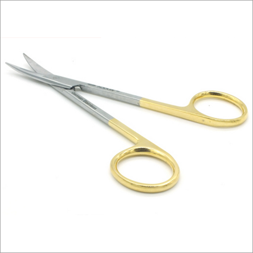 Addler Dental Curved Scissor Golden