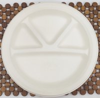 Biodegradable 12'' 4cp Meal Plate