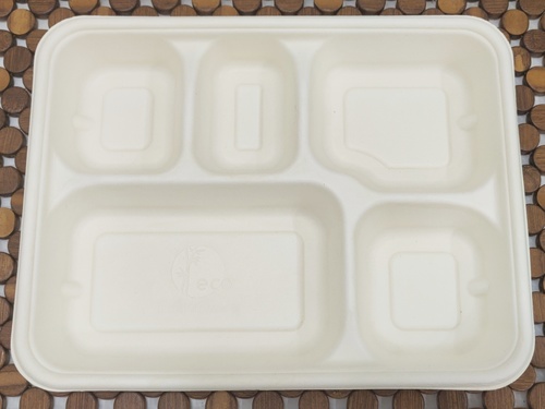 Biodegradable 5CP Meal Plate