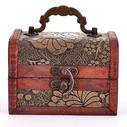 Brown Beautiful Designed Jewelry Storage Box -Set Of 2