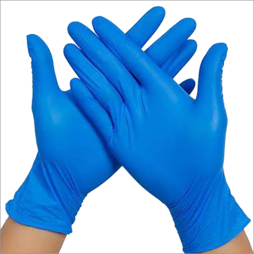 Blue Disposable Gloves - Nitrile Material, 100 Piece Pack | Medical Grade, Disposable, Suitable for Hospital and Clinic Use, Blue Color