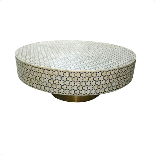 Bone Inlay Round Table By Mehar Traders