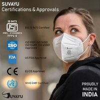 Suvayu SV9500 ISI Approved (BIS-9473) Filtering Half Face Mask - White