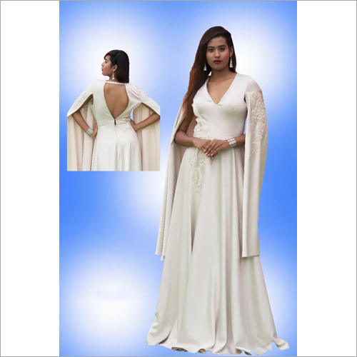 Any Color Ladies Party Wear Gown Dress