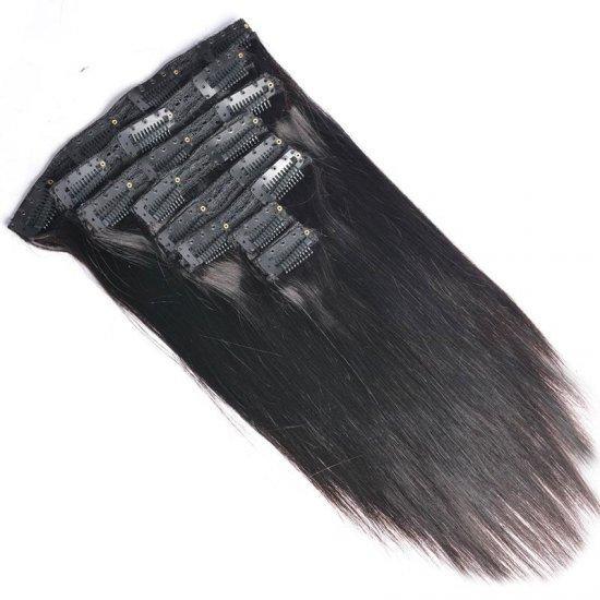 Brown Clip On Human Hair Extensions