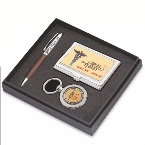 Office Pen Keychain And Card Holder Gift Set