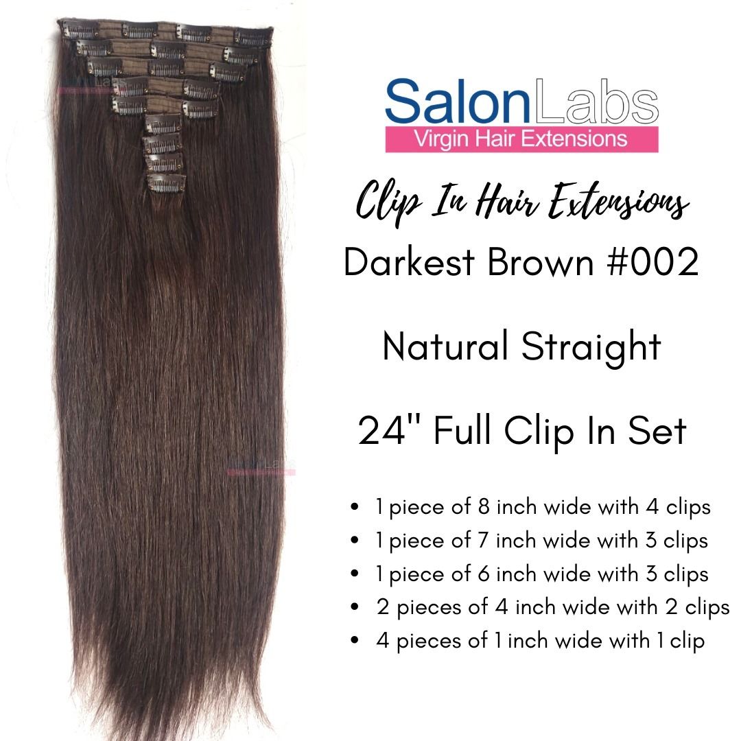 Remy Pure Natural Straight Clip Ons set