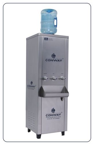 Conway Bwd 100 Stainless Steel Commercial Bottle Water Dispenser - Normal, Hot & Cold