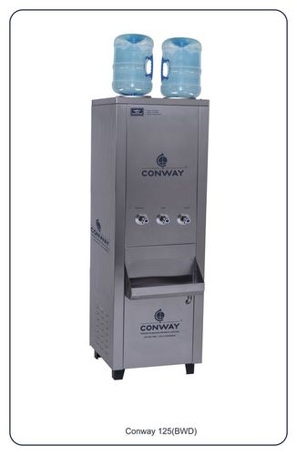 Conway Bwd 125 Stainless Steel Commercial Bottle Water Dispenser - Normal, Hot & Cold Cooling Power: 245 Watts Watt (W)